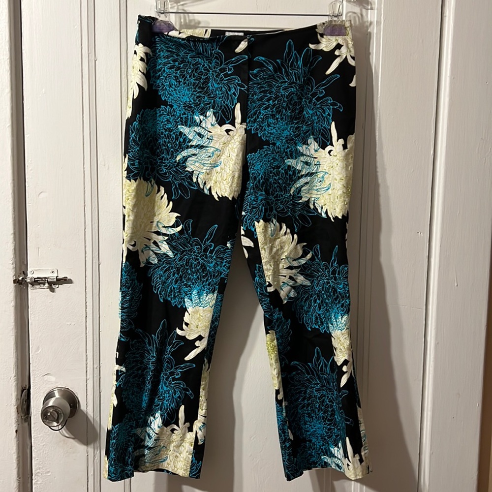 Cache Womens Bold Cropped Capri Pants Sz 6 Cotton Stretch